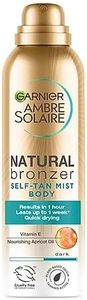 Garnier Ambre Solaire Natural Bronzer Quick Drying Dark Self Tan Body Mist 150ml