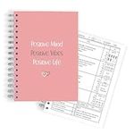 12 Week Food Diary, Weight loss Journal, Calorie Counting Compatible - B&W CALS - Positive Vibes