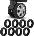 Luggage Wheel Covers Suitcase Wheel Protectors 8 Pieces Wheel Protective Covers for Carry On Luggage Suitcases with Wheels (Black)