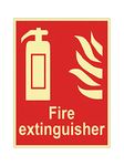 999Store office supplies sunboard Fire extinguisher sticker signage sign board Red (20X15 Cm)