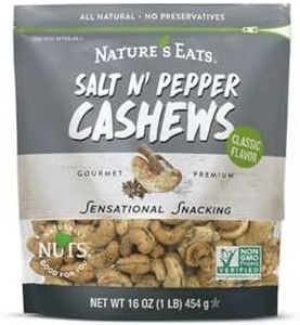 Nature's Eats Salt & Pepper Cashews 16oz