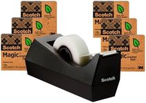 3M Scotch Magic Greener Tape with C38 Desktop Dispenser, 3/4 x 900 Inches, Boxed, 6 Rolls, 1 Dispenser (812-6PC38)