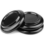 Eison Piano Caster for Grand Piano, Wood Piano Caster Cups Floor Protectors for Hardwood Floor,with Non-Slip & Anti-Noise Foam Piano Casters Pad, Set of 3,Black