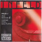 Thomastik Infeld Red Violin Strings, Single E String, IR01, 4/4 Size, Chrome Steel, Gold Plated