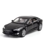 Alokik Enterprise 1:32 Diecast Model Alloy Tesla S Alloy Metal Pull Back With 6 Openable Doors & Sound Light Auto Toy Car For Kids Best Gift Toys For Kids Boys?Colors As Per Stock?