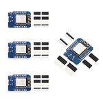 PMELCXD 4 Pieces Development Board NodeMcu Mini Wireless D1 Module for ESP8266 ESP-12F 4M Bytes WLAN WiFi Internet Development Board Compatible with Arduino