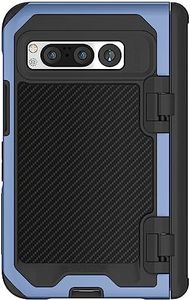 Ghostek ATOMIC slim Clear Google Pixel Fold Case with Aluminum Metal Bumper Premium Rugged Heavy Duty Shockproof Protection Tough Protective Covers Designed for 2023 Google Pixel Fold (7.6in) (Aramid)