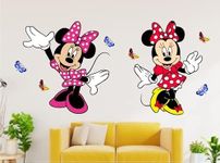 Heaven Decors PVC Vinyl Mickey Mouse Funny Cartoon Wall Sticker (Ideal Size on Wall: 120 cm x 58 cm),Multicolour