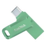 SanDisk 128GB Ultra Dual Drive Go USB C Flash Drive, USB C memory stick for Android smartphone, tablets, Macs, USB stick up to 400 MB/s, reversible USB Type-C and USB Type-A connectors, Green