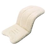 Baby Pushchair Seat Liners 78 x 35cm Faux Sheepskin Pram Liner Stroller Cushion Breathable Baby Stroller Seat Pad Liners Universal Silky Soft Baby Seat Travel in Summer or Winter (Cream Color)