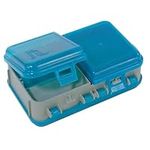 Plano Double-Sided Adjustable Tackle Organizer Sm Storage Box, Molded Tackle Storage, All Fishing,Unisex, Grey / Clear Blue