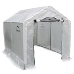 ShelterLogic 70600 Peak Style Backyard Greenhouse with Integrated Shelving, 6 by 8 by 6-Feet