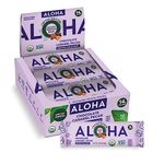 ALOHA Organic Plant Based Protein Bars | Chocolate Caramel Pecan | 12 Count, 1.98oz Bars | Vegan, Low Sugar, Gluten Free, Paleo, Low Carb, Non-GMO, Stevia Free, Soy Free, No Sugar Alcohol Sweeteners