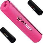 FITPACT Barbell Pad Squat Bar Padding Foam Hip Thrust Lunges Gym Weight Lifting Cushion Neck Shoulder Protector Fit Standard Olympic Bodybuilding Support (Pink)