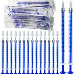 Gebildet 70pcs 1ml Syringe with Caps(Without Needle), Sterile Individual Wrap for Scientific Labs, Feeding Pets, Liquid Measuring or Refilling Multiple Uses Tools