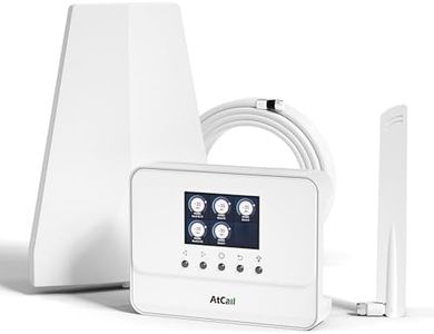 Atcall Cell Phone Booster for Home, Up to 3,000 Sq. Ft, LCD Display Screen, Boost 5G 4G LTE Data for All U.S. Carriers - Verizon AT&T T-Mobile, Cell Phone Signal Booster FCC Approved