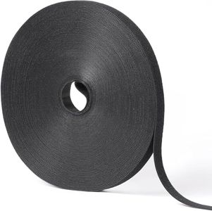 Velcro Roll Double Sided Velcro Tape, Reusable Cable Ties, Hook and Loop Straps for Home, Office, Garage and Yard Use – Nylon, 1/2in x 100ft, Black-Unron
