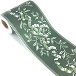 Self Adhesive Green Rattan Floral Wallpaper Border Peel Stick Wall Ceiling Decorative Sticker Waterproof 10cm X 10meters