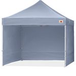 ABCCANOPY Pop Up Gazebo Canopy Commercial Tents Market stall with 4 Removable Sidewalls and Roller Bag Bonus 4 Weight Bags. (3x3M, Gray)