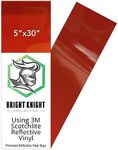 Red Reflective Vinyl Motorcycle Helmet Reflective Stickers 5x30, Made with 3M Reflective Tape Vinyl for Trailers, Cars, Bikes, Rims, Waterproof Red Reflective Tape by Bright Knight Decals