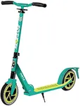 Hurtle Lightweight and Foldable Kick Scooter-Adjustable Scooter for Teens and Adult, Alloy Deck with High Impact Wheels, Durable ABEC-7 Bearings T-bar Anodized Clamp Collar - Hurtle HURTSTEL.5, Aqua