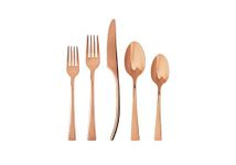 ZWILLING Bellasera 20 Piece Rose Gold Polished 18/10 Stainless Steel Flatware Utensils Set - Service for 4, Silver