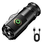 ASORT Mini Flashlight LED Handheld Super Bright 5000 Lumen Rechargeable,5 Lighting Modes,Waterproofing, 3*LED Lamp Beads Outdoor Emergency Camping