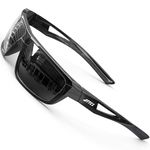 ATTCL Sports Polarized Sunglasses For Men Cycling Driving Fishing 100% UV Protection J2021 Black UV400 CAT 3 CE