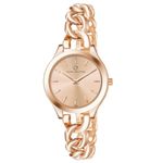 Carlington Women Stainless Steel Iconic Analog Ladies Watch With Premium Linked Strap - Ct 2036 Rose Gold Dial, Band Color-Rose Gold