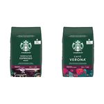 Starbucks Espresso Roast Whole Bean Coffee, 907 gram & Caffe Verona Whole Bean Dark Roast Coffee, 907 gram