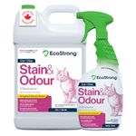 Eco Strong Cat Urine Enzyme Cleaner | Made in Canada | Powerful Probiotic Enzymatic Cleaner for Carpet, Upholstery, Litter Boxes, Laundry (Citrus - 4.73L)
