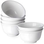 DOWAN White Cereal Bowls for Oatmeal, 20 Ounces Deep Soup Bowls Set of 6, Classic Round Style Ceramic Bowl Set for Pho Noodles and Ramen, Rice Bowls