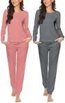 Ekouaer 2 Pack Womens Pajama Set Lo