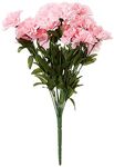 Fourwalls 48 Cm Tall Artificial Carnation Bunch With 14 Flower Heads, Pink Synthetic