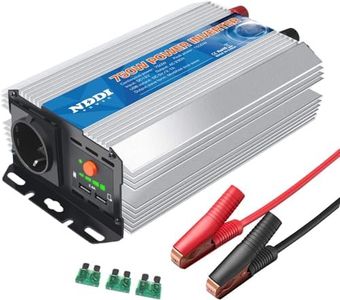 NDDI POWER Inversor De Corriente para Coche 750w/1500w Transformador De Onda Corregida 12v A 220v 230v, con 1 Enchufe Y 2 Puertos USB, para Coche, Autocaravana