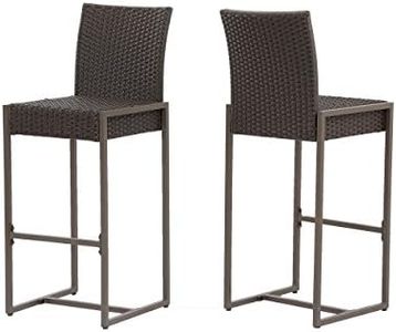 Christopher Knight Home Kelly Outdoor Wicker 30 Inch Barstool (Set of 2), Dark Brown