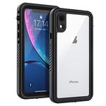 BengUp iPhone XR Case with Built-in Screen Protector Shockproof Waterproof Snowproof Dustproof Cases, IP68 Certified Full Body Sealed Underwater Protective Cover for iPhone XR (Black)