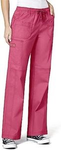 WonderWink Women's Wonderflex Faith Scrub Pant - Pink - Medium Petite