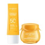 Dot & Key Vitamin C Daily Glow Essentials Skin Care Combo (Vitamin C Sunscreen SPF 50 PA+++ 50gm & Vitamin C Moisturizer 50gm) | For Glowing Skin | For All Skin Types | For Women & Men