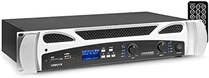 VONYX VPA600 2 Channel Power Amplifier DJ PA Stereo Amp Bluetooth MP3 2U 19 Inch 600w