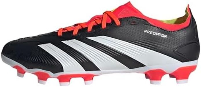 adidas Predator 24 League Low Multi-Ground Boots, Scarpe da Ginnastica Unisex-Bambini e Ragazzi, Core Black Ftwr White Solar Red, 37.3 EU