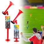 Loud, Stadium Loud, Darryy Gas-Free Stadium Tool, Loud Sound Signal Horn Hand, Manual Signal Horn, Fan Trout Handball, Fanfare Compressed Air for Sports Parties, Football Tournament (Pack of 2)