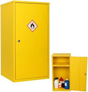AIWFL Flammable Storage Cabinet 35.8" x 18.1" x 18.1", Galvanized Steel Flammable Safety Cabinet with Adjustable Shelf, Hazardous Cabinet for Home Industrial and Commercial Use