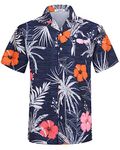 APTRO Men's Hawaiian Shirt Short Sleeve Summer Aloha Shirt HW056 M