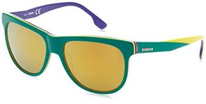 Diesel DL0112-95G Sunglasses 56 mm Green/Yellow