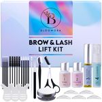 Lash Lift Kit & Eyebrow Lamination Kit, 2-in-1 Solution, at Home Brow Lamination Kit, Beginner/Professional, Eyelash Lift Kit, Lasts 6-8 Weeks, 15 Applications, DIY Brow + Lash Perm Kit