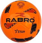 Rabro Football, Football Size 5, Orange Star Soccer PVC Football