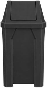 Sturdy Essentials Commercial Trash Can Swing Top Lid - Outdoor Garbage Can