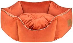 MOOI Crown Soft Velvet Dog Bed - Soft Touch 100% Polyester Wadding & Balls - Machine Washable at 30°C - Available in 3 Sizes