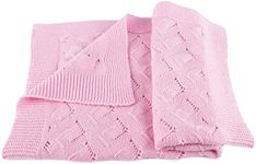 Girls Luxury 100% Cashmere Baby Blanket - 'Baby Pink' - Hand Made in Scotland by - RRP GBP160